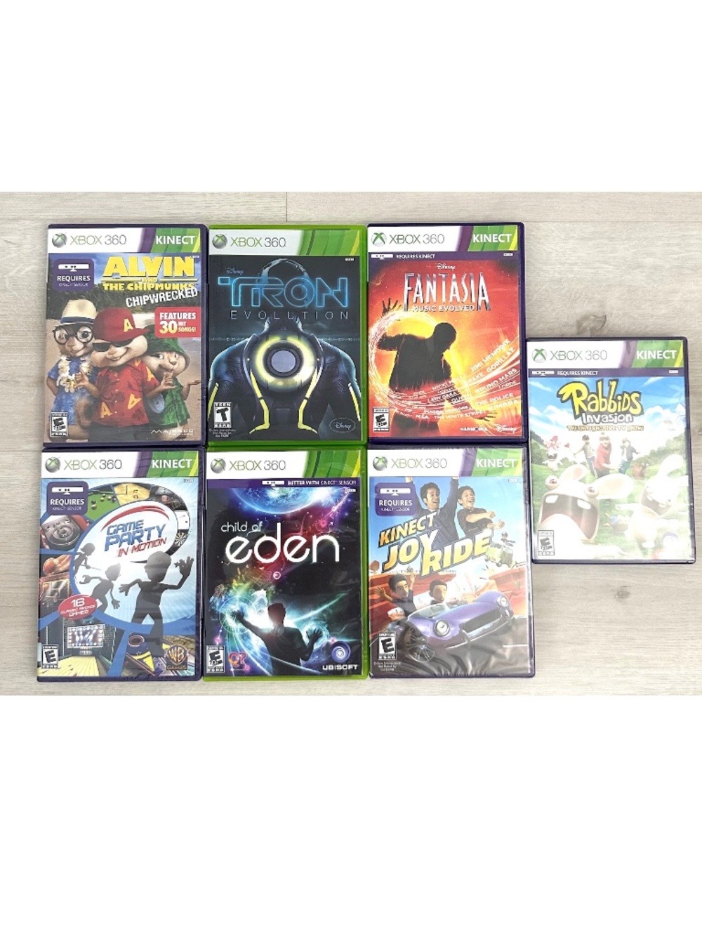 XBOX 360 KiNECT (Full Body Camera Controlled) 7 GAMES Bundle (NEW) (RARE) $370